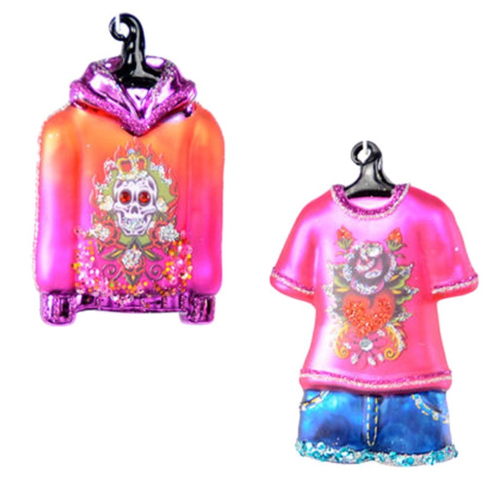 Tattoo Shirts Hanging Ornaments (Set/2)